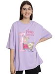 Fabflee Women's Regular T-Shirt (FB-NW-Oversize-511_M_Purple M)