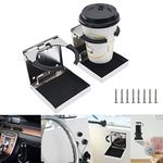 CT-CARID Metal Adjustable Folding Cup Drink Holder Stand Mount Universal for Marine Boat Car Truck (Pack-2 Folding Drink Holders)