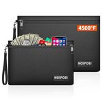 Noiposi Fireproof Document Bags (2 Set, 4500℉), 14.17"x10.43" FirePoof Storage & Water-Resistant Pouch for Important Papers, 11" x7.67" Fire Proof Money Bag for Cash | Passports | Valuables