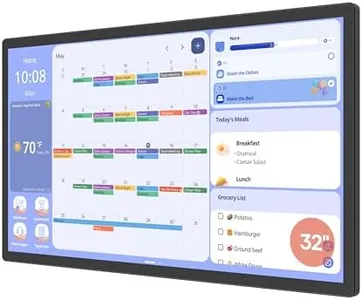 Cozyla 32 Inch Digital Calendar Wall Touch Screen Syncs All Android Tablet Apps To Do List Notepad Electronic Wall Smart Calendar for Family Chore Chart for Kids Adults Meal Planner Wall Mount Black
