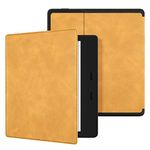 Ayotu Skin Touch Feeling Case for All-New Kindle Oasis(10th Gen, 2019 Release & 9th Gen, 2017 Release),with Auto Wake/Sleep,New Waterproof 7'Kindle Oasis Cover,Soft Shell Series KO The Maple Yellow