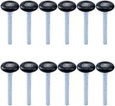 MY MIRONEY 12 Pack Garage Door Roller Heavy Duty Nylon Door Wheels Replacement Quiet Garage Rollers, 6200ZZ Bearing Door Roller, 1.8" Nylon Wheel, 5" Stem, Black