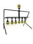 Atflbox Resetting Targets for Airgun Pellet BB Guns,6 Steel Targets for Shooting, Rated for .177 Caliber