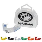 Optimum Matrix Mouthguard Gum Shield Slim Fit with Case for Rugby Hockey Boxing MMA Martial Arts Judo Karate Taekwondo Contact Sports - Clear, Junior