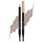 Palladio Brow Pencil, Creates Hair Like Lines, Fills Brows, Attached Brush Softens Pencil Strokes, Natural Appearance, Enhances Eyebrows, Long Lasting, Ultra Precise, Blonde