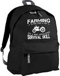 HippoWarehouse Farming is Not Just a Job It's a Post Apocalyptic Survival Skill backpack ruck sack Dimensions: 31 x 42 x 21 cm Capacity: 18 litres