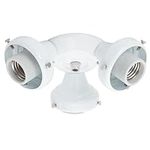 Hunter 99135 Traditional Three Light Fitter from Fitter collection in White finish, 5.25 inches