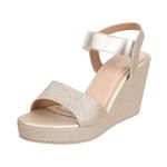 Metro Women Gold Wedge Heel Fashion Sandal UK/5 EU/38 (34-95)