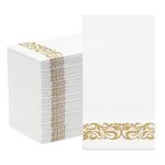 200 Count Paper Dinner Napkins,Disposable 3-ply White Party Napkins,Soft and Absorbent Paper Hand Towel,Linen-Feel Guest Towels for Bathroom,Kitchen, Dinners,Weddings, Parties