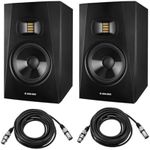 ADAM Audio 2 Pack Professional T-Series T7V 7" 70W 2-Way Active Nearfield Monitor, Single - with 2 Pack XLR Microphone Cable
