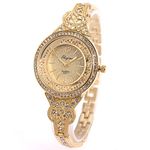 SIBOSUN Ladies Watches, Bling Women Watch Ladies with Gold Stainless Steel Band,Fashion Bracelet Quartz Dress Crystal Watches for Women-Gold