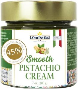 L’Oro Del Sud - Pistachio Cream, Premium 45%, Smooth Sicilian Pistachio Spread, 7 oz (200g), Contains 45% Pistachio nuts, Sweet Pistachio Butter, Product of Sicily, Italy (Smooth 45% Pistachio)