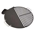 Cuisinart CHA-830 Cleanburn Fire Pit Griddle & Grill Top, Pre-Seasoned Cast Iron