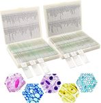 Prolee 200 Packs Microscope Slides, 100 Plants & 100 Animal Tissues Includes Labels and Case for Biological Science Education