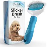 Poodle Pet Slicker Brush for Dogs, Cats, Rabbits - Dog Slicker Brush for Matted/Loose Hair, Fur, Knot - Doodle Brush for Dogs Short Hair & Long Hair - Dog Brush for Goldendoodle Grooming (Blue)