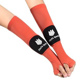 FitsT4 Volleyball Arm Sleeves UPF 50+ Non-Slip Forearm Sleeves with Protection Pad and Thumbhole for Girls/Youth/Women