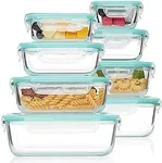 Vtopmart 8 Pack Glass Food Storage 