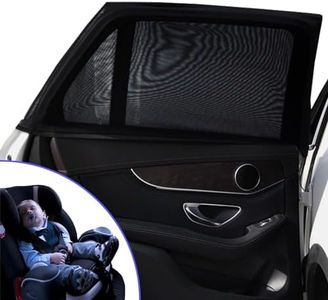 2 Pack Car Side Window Sunshades Universal Sock, Elasticity Car Window Sun Shade Stretch for Baby Kids Pets, Car Blackout Blinds Rear Window for Block UV Ray Mosquito