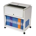 Rotadex Universal Filing Trolley Steel Capacity 120 A4 or Foolscap Files W650xD440xH700mm Grey Ref RT50LS