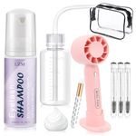 Lash Shampoo Kit Lash Cleaning - Lash Wash Cleaning Kit with Fan for Cluster Lash/Eyelash Extensions/False Lash, Lash Bath, Lash Foam, Lash Soap, Lash Care, Wash Bottle, Sulfate & Oil Free, 60ml
