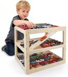 Display Case for Hot Wheels Garage & Matchbox Cars, 1/64 Scale Diecast Toy Car Garage, Storage Case for Hot Wheels, Parking Garage Diorama Toy Car Parking Car Ramp