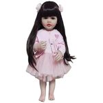 Real Baby Dolls for Girls, Full Silicone Body Reborn Baby Doll with Nipple Bottle, Pacifier & Clothes, Musical Soft Silicon Realistic New Born Baby Doll for Girl (Silicon Doll H8)