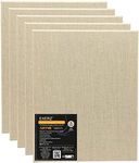 Exerz 30x40cm Linen Canvas 5pk - A3 Stretched Canvas Framed 1.7cm Pre-Stretched Artist Canvas - 280GSM 100% Linen Triple Primed/Acid Free/Medium Grain - Acrylic & Oil Paint