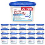 volila Disposable Dehumidifier Tubs - 20 Pack Superb Condensation Absorbers 500ml - Dehumidifiers Disposable for Home, Office or Caravan - Mold Prevention and Wardrobe Musty Smell Remover