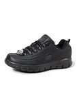 Skechers Women's Sure Track - Trickel Work Shoes,Black Leather,5 UK