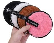 ayushicreationa Face Cleansing Reusable Sponge Puff Makeup Washing Pad Deep Cleansing & Exfoliating Double Layer Reusable Removal Wipes Sponge For Women's Pack Of 2