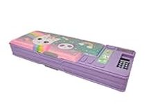 Hot Focus Caticorn Multifunction Pencil Case, Pencil Box with 2 Compartments for Girls. A Unique Stationery Set with Pop Out Calculator and Pencil Sharpener. Best Back to School Gift Set for Girls