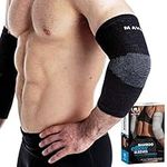 Mava Sports Elbow Sleeve Recovery Compression - Support for Workouts, Weightlifting, Arthritis, Tendonitis, Tennis and Golfer's Elbow - Bamboo Charcoal Fiber Athletic Elbow Compression Sleeves