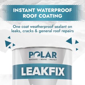 Polar Leak Seal Paint, Clear 1L – Waterproof Roof Sealant for Leaks & Cracks