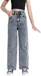 Floerns Girls High Waisted Straight