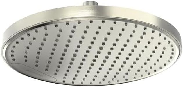 Sparkpod Large 10 Inch Rain Shower Head - Rainfall Shower Head with High Gentle Pressure - Modern Luxury Look - Brass Ball joint with 360 adjustment - 1 - min Installation (Elegant Brushed Nickel)