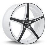 RTX R-Spec Illusion Alloy Wheel Rim Size 18x8 Bolt Pattern 5x114.3 Offset 45 Center Bore 73.1 White Black Center Caps Included Lug Nuts NOT Included (Rim Priced Individually)