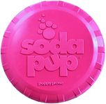 SodaPup - Natural Rubber Puppy Bottle Top Flyer - Dog Flying Disc - Fetch Toy - Soft Rubber for Tender Mouths - Pink - Small - Made in USA