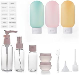 12pack Travel Bottles for Toiletries, TSA Approved Travel Size Toiletries Containers, Travel Bottles Set with Labels Leakproof Squeezable Refillable Airplane Travel Accessories for Shampoo Conditioner