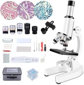 Poothoh Microscope for Adults Kids 40-2000X Magnification Compound Microscope with Microscope Slides Fill Light,Suitable for Children Students Home School Laboratory Microscope kit