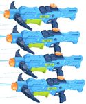 Water Guns for Kids, 4 PCS Super Squirt Pistol Water Soaker - High Capacity - Big Size - Long Shooting Range- Summer Outdoor Garden/Pool Fighting Water Toy for Boys Girls & Adults