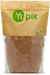 Yupik Organic Golden Flax Seeds, 2.2 lb, Gluten-Free, Non-GMO, Kosher, Raw Seeds, Excellent Source of Fiber, Source of Omega-3, Plant-Based Protein, Ideal for Beverages, Baking & Topping