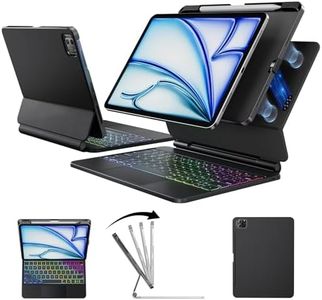 Landcase for iPad Air 11 inch Case with Keyboard (M4 2026/M3 2025/M2 2024), iPad Pro 11 & Air 5/4th Magic Keyboard Case, Cover with Floating Cantilever Stand, Multi-Touch Trackpad, Black