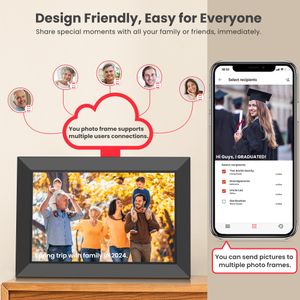 Frameo 10.1" WiFi Digital Photo Frame – Touchscreen Display