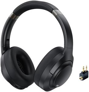 Bluetooth 5.4 Hybrid Active Noise Cancelling Headphones for Airplane Travel, Wired and Wireless Dual ANC Headphones, 100H Playtime Deep Bass Over Ear Headphones, Bluetooth Headset with Mic for Adults