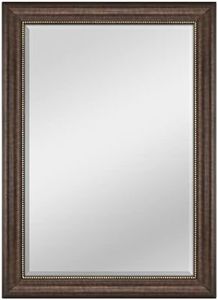 MCS 20677 Beaded Rectangular Wall Mirror, 30.2 by 40.2-Inch, Bronze