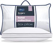 Silentnight Luxury Hotel Collection Box Support Pillow - Hotel Quality Back and Side Sleeper Pillow with Box Wall Design for Extra Head, Neck and Shoulder Support - Pack of 1