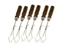 Bos medicare surgical Test Tube Holder with wooden handle for holding test tubes (15mm - 25mm Diameter) Pack of 6