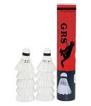 GRS® SC10 White Feather Shuttlecock (Pack of 10) for Boys, Girl, Junior & Senior