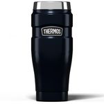 Thermos Stainless King Travel Tumbler & Multi- Purpose Flask- 470ml Insulated Hot & Cold Water Bottle for Daily Commute & Weekend Adventures - Sleek Design in Midnight Blue, 5-Year Durability