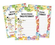 Inkdotpot 50 Nursery Rhyme Baby Shower Game Party Idea Pictionary Quiz Dinosaur Jungle Animals Fun Party Supply